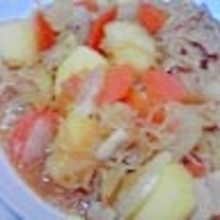 みんな大好き!フライパンで簡単にホクホク肉じゃが♪